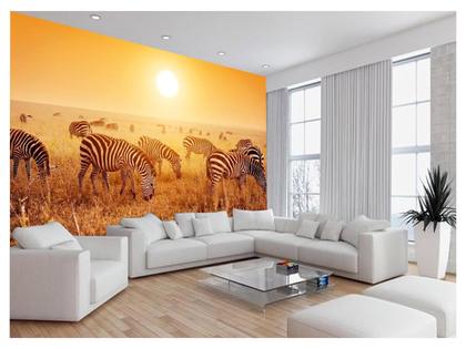 Imagem de Papel De Parede 3D Animais Zebras Safári Savana 3,5M Anm580