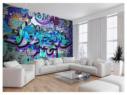 Imagem de Papel De Parede 3D Arte Graffiti Mural Grafite 3,5M Tra77