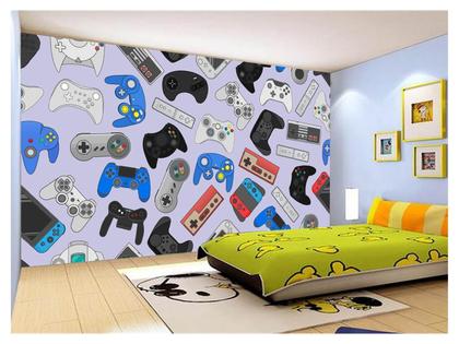 Imagem de Papel De Parede 3D Infantil Controle Game Jogo 3,5M Azs230