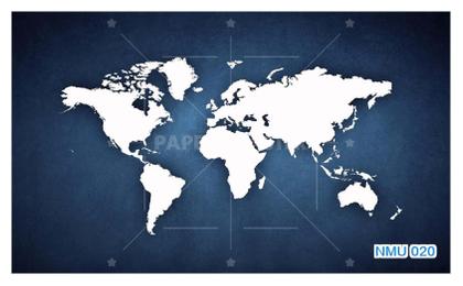 Imagem de Papel De Parede 3D Mapa Mundi Concreto Cimento 3,5M Nmu20