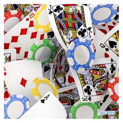 Imagem de Papel De Parede 3D Salão De Jogos Cartas Poker 3,5M Jcs59