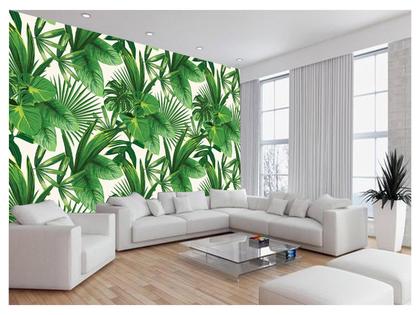 Imagem de Papel De Parede 3D Textura Folhas Tropicais Mata 3,5M Txt70