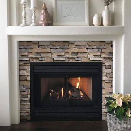 Imagem de Papel de parede Abyssaly Stone Brick Peel and Stick 45 cm x 15 m