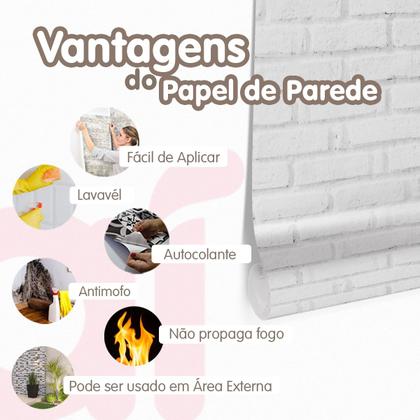 Imagem de Papel De Parede Adesivo Autocolante 3d Lavável Madeira Ripado Decorativo Quarto Sala 10mX45cm
