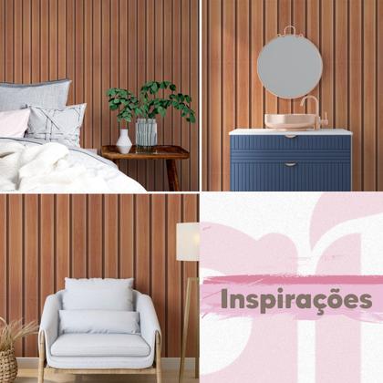 Imagem de Papel De Parede Adesivo Autocolante 3d Lavável Madeira Ripado Decorativo Quarto Sala 10mX45cm