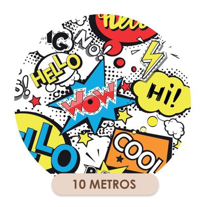 Imagem de Papel de Parede Adesivo Comics Quadrinhos HQ Colorido Teen Juvenil Quarto Sala de Jogos