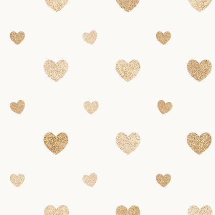 Imagem de Papel de Parede Adesivo Corações Gold N015116 0,58x3,00M