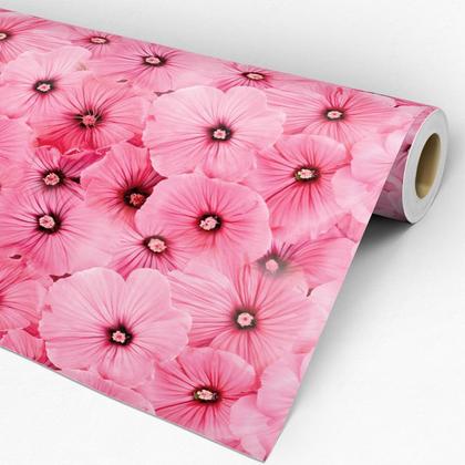 Imagem de Papel de Parede Adesivo Floral Rosa - 025