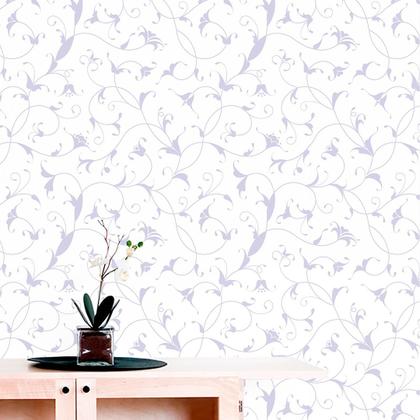 Imagem de Papel de Parede Adesivo Floral Roxo - 208