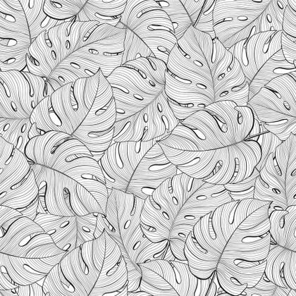 Imagem de Papel de Parede Adesivo Folhagem Tropical N06117 RL 0,58x3M