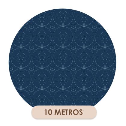 Imagem de Papel de Parede Adesivo Geométrico Abstrato Azul Marinho Moderno Quarto Sala de Estar