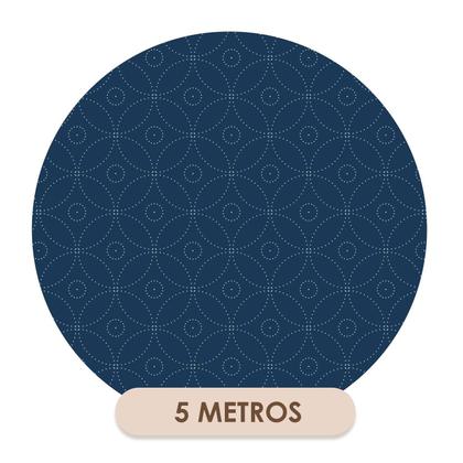 Imagem de Papel de Parede Adesivo Geométrico Abstrato Azul Marinho Moderno Quarto Sala de Estar