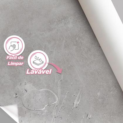 Imagem de Papel De Parede Adesivo Industrial Cimento Queimado Lavável 3m