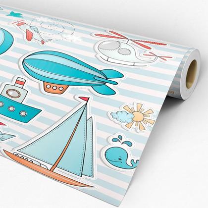 Imagem de Papel de Parede Adesivo Infantil Balões - 125