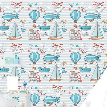 Imagem de Papel de Parede Adesivo Infantil Balões - 125