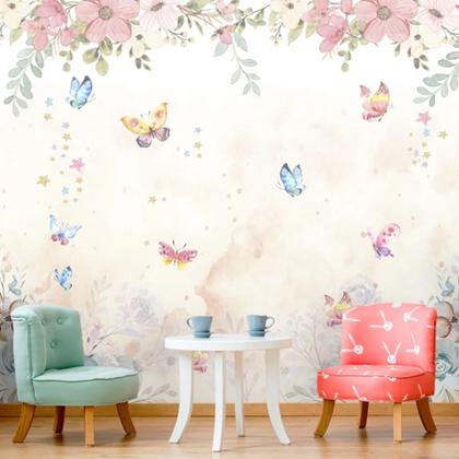 Imagem de Papel de Parede Adesivo Infantil Borboletas M² BN 234 - BANNER BANNI