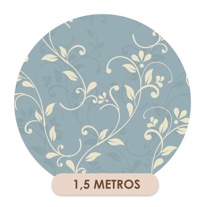 Imagem de Papel De Parede Adesivo Lavável Arabesco Provençal Azulado