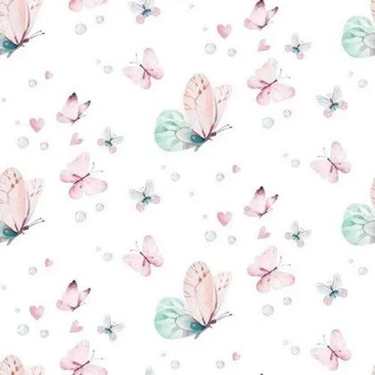 Imagem de Papel De Parede Adesivo Lavável Borboletas Aquarelas Coloridas - Banner Bani