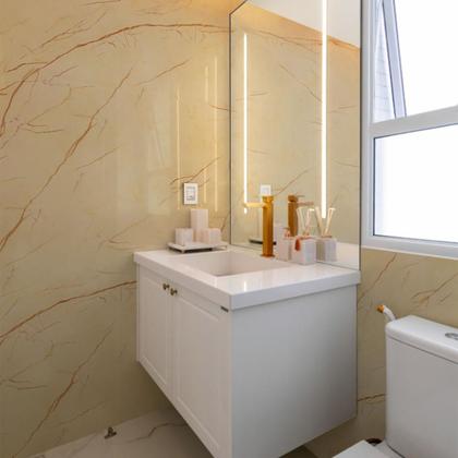Imagem de Papel de Parede Adesivo Lavavel Marmore Crema Marfil 500x60cm