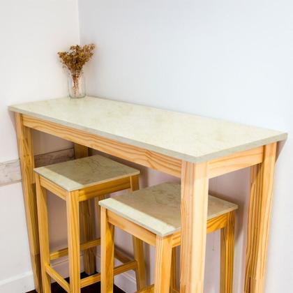 Imagem de Papel de Parede Adesivo Lavavel Marmore Travertino Bege