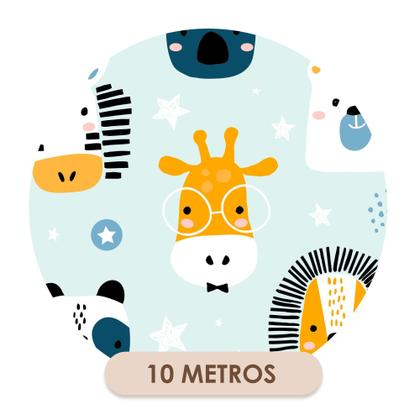 Imagem de Papel De Parede Adesivo Lavável Safari Animais Infantil 10m