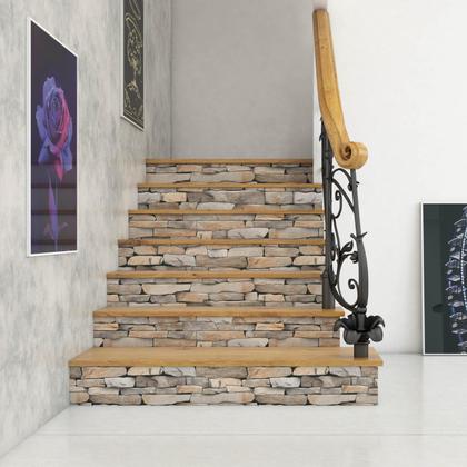 Imagem de Papel De Parede Adesivo Lavável sala Canjinha Pedra Rustica 12m