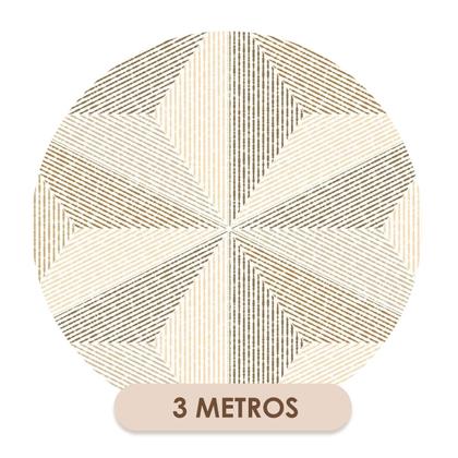 Imagem de Papel De Parede Adesivo Lavável Sala Efeito 3D Linho Marrom Bege