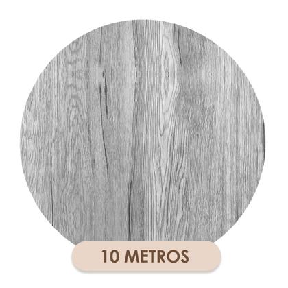 Imagem de Papel De Parede Adesivo Lavável Sala Efeito Madeira Cinza Amadeirado