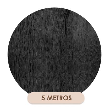 Imagem de Papel De Parede Adesivo Lavável Sala Madeira Escura Preto Cinza Queimado