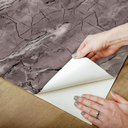 Imagem de Papel De Parede Adesivo Lavável sala Mármore Rosê Cozinha Quarto