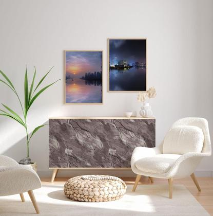Imagem de Papel De Parede Adesivo Lavável sala Mármore Rosê Cozinha Quarto