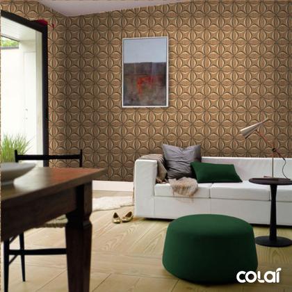 Imagem de Papel de Parede Adesivo Lavável Unicursal em Madeira 15m