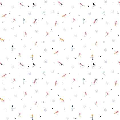Imagem de Papel de Parede Adesivo Libélulas Coloridas N03129 0,58X2,5M