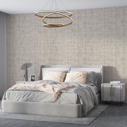 Imagem de Papel De Parede Adesivo Linho Bege Sala Quarto Vinilico 