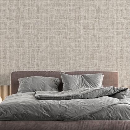 Imagem de Papel De Parede Adesivo Linho Bege Sala Quarto Vinilico 