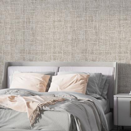 Imagem de Papel De Parede Adesivo Linho Bege Sala Quarto Vinilico 