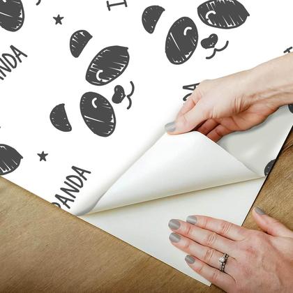 Imagem de Papel De Parede Adesivo Panda Love Ursinho Pet Animais Quarto 3m