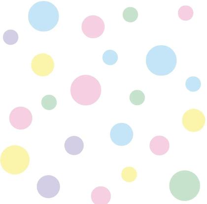 Imagem de Papel de Parede Adesivo Poa Colorido Bolinhas Infantil 1 Metro
