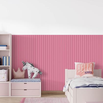 Imagem de Papel de Parede Adesivo Ripado Pose Rosa Fino