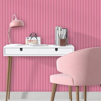 Imagem de Papel de Parede Adesivo Ripado Pose Rosa Fino