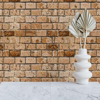 Imagem de Papel De Parede Adesivo Tijolo Para Quarto Sala Tons Marrom