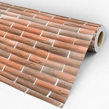 Imagem de Papel de Parede Adesivo Tijolo Vermelho - 008