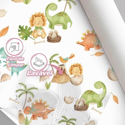 Imagem de Papel De Parede Dinossauro Infantil Safari Quarto Menino 15M