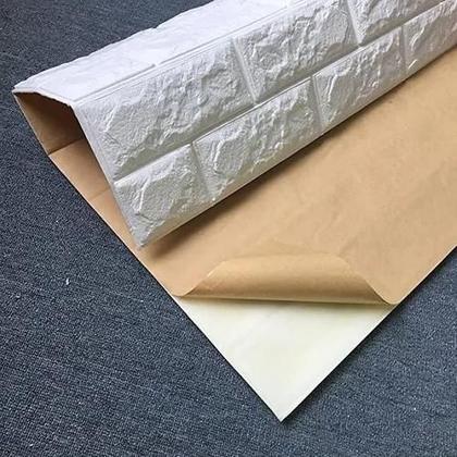 Imagem de Papel De Parede Em 3d Autoadesivo Tijolo Branco 9 Painéis