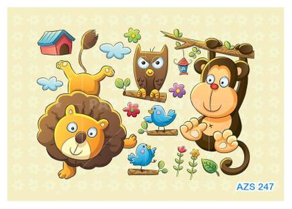 Imagem de Papel De Parede Infantil Zoo Safari Leão Baby 3,5M Azs247