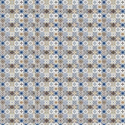 Imagem de Papel de Parede Lavável Azulejo Hidráulico Mosáico 9m