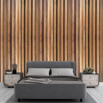Imagem de Papel De Parede Madeira Carvalho Ripada 2,50M lavável Para Sala Quarto