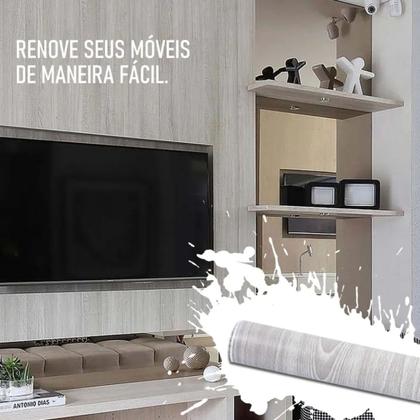 Imagem de Papel De Parede Madeira Cinza 10 Metros Adesivo Decoração Para Casa Envelopamento Móveis Lavável