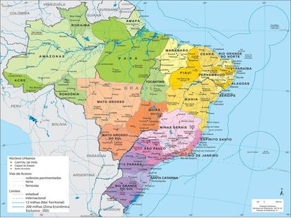 Imagem de Papel De Parede Mapa Brasil Nmu12