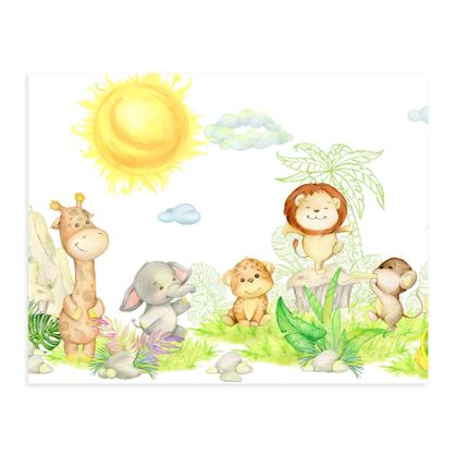 Imagem de Papel de Parede Painel Infantil Animais Safari 6 rolos 9m²